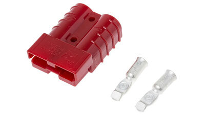 Genuine Anderson 50A Red Kit - Plug & 2 contacts for 10-12 AWG cable