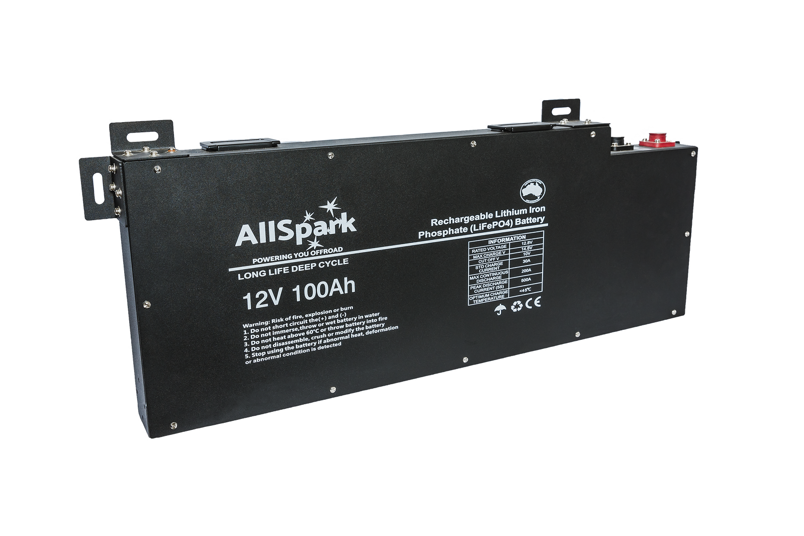 AllSpark Ultra Slimline 12V 100ah High Performance Lithium Battery