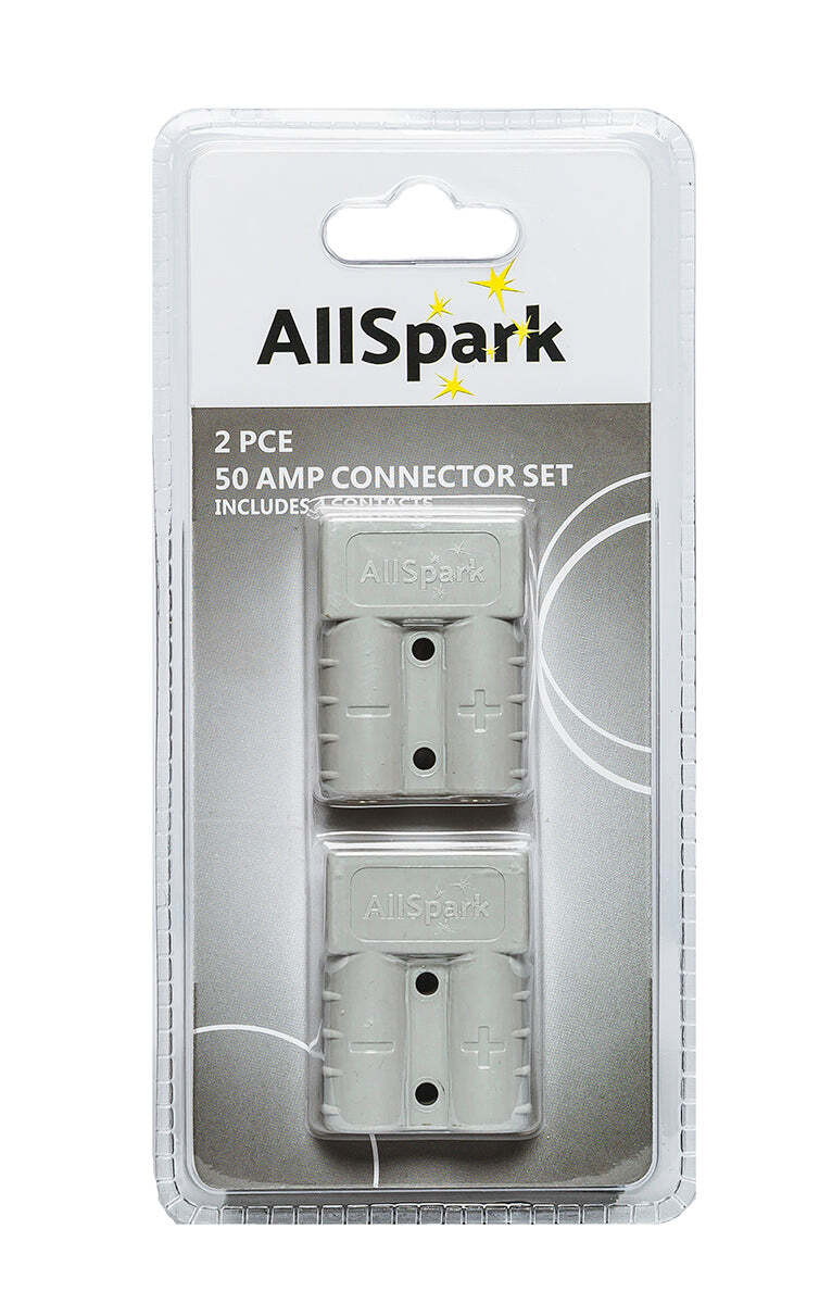 AllSpark 50A Anderson Style Plug Connector Single - 2 Pack 10-12 AWG