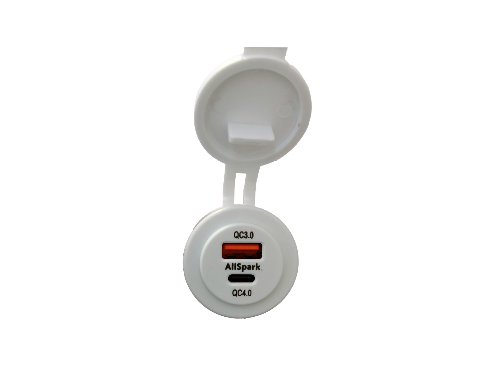 AllSpark White QC3.0 USB-A + QC4.0 USB-C (PD60W) Charging Socket