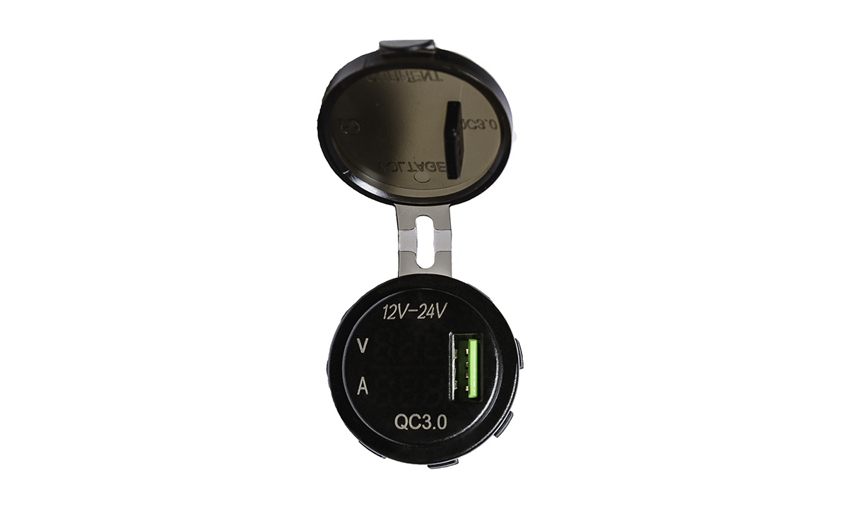 AllSpark QC3.0 USB with Volt & Amp Meter Charging Socket