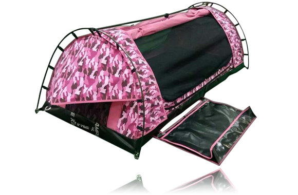 Kulkyne Kampers - King Single Swag - Pink Camo