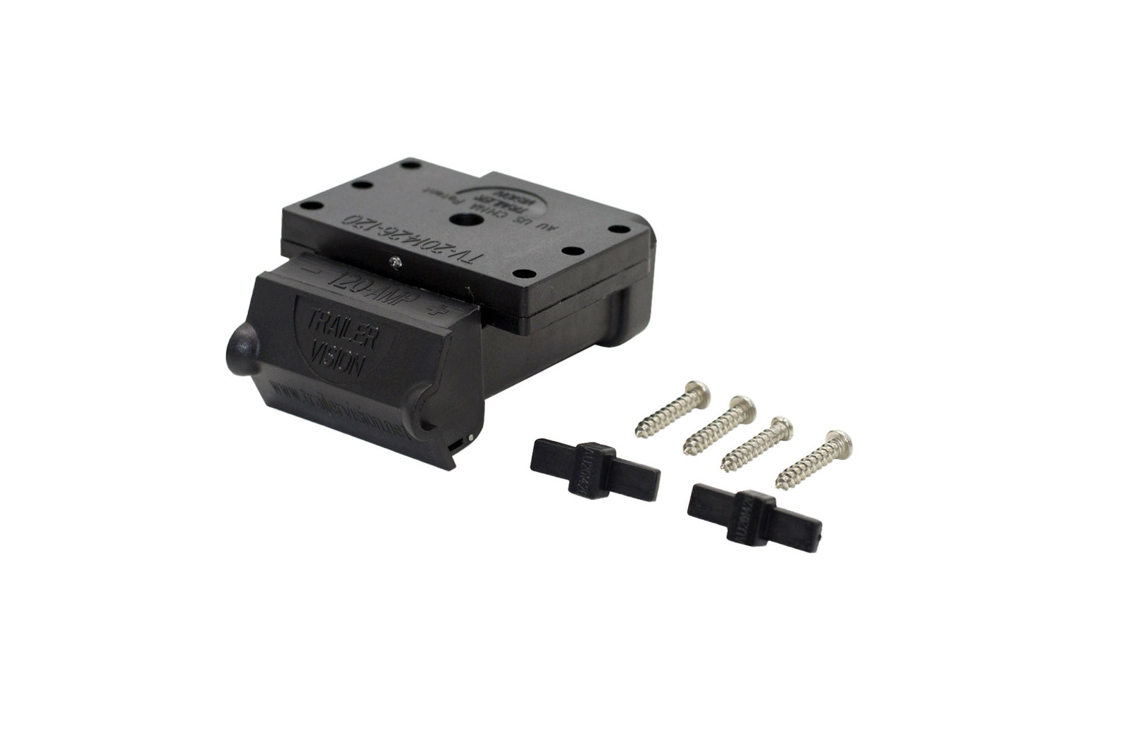Trailer Vision 120A Black Exterior Connector Cover Assembly - Surface Mount 