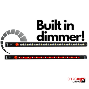 AllSpark Pro-series 60cm 12 Volt LED rigid strip light with built in Dimmer (Red & White)