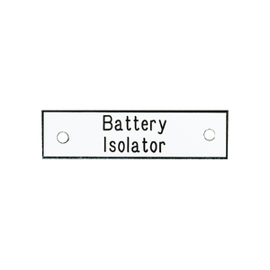 Battery Isolator Circuit breaker Label