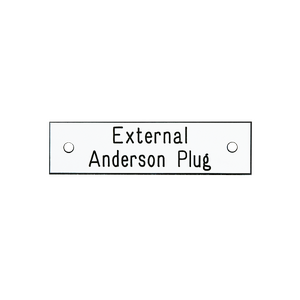 External Anderson Plug Circuit breaker Label