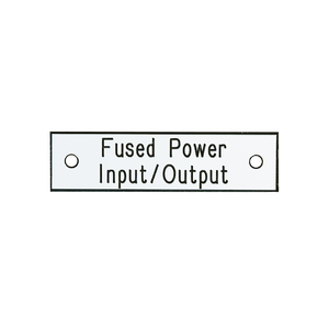 Fused Power Input - Output Circuit breaker Label