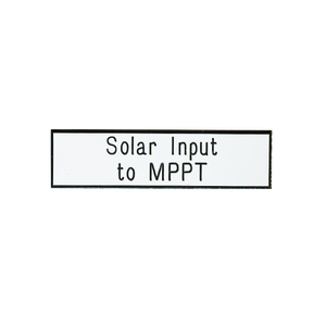 Solar Input to MPPT Circuit breaker Label