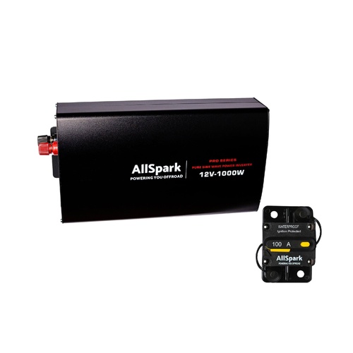 AllSpark 12V 1000 Watt PRO Series Pure Sine Wave Inverter with CB