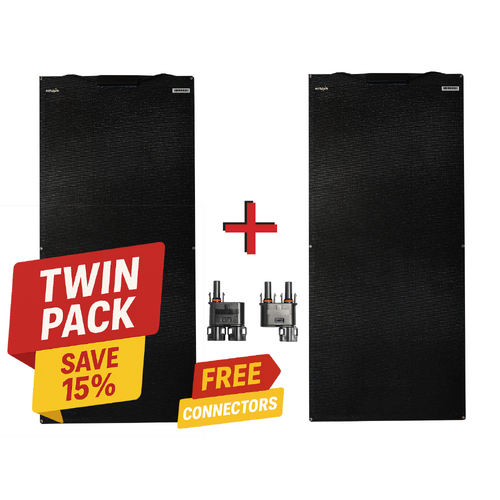 ALLSPARK Light Weight Solar Panel - 120W  Corflute backing & 3M VHB Tape (SHINGLE CELLS)  | TWIN PACK
