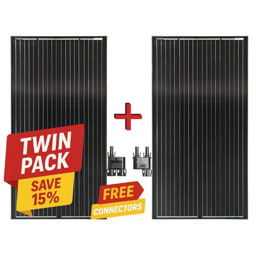 24V 200W Solar Panel Glass AllSpark | TWIN PACK