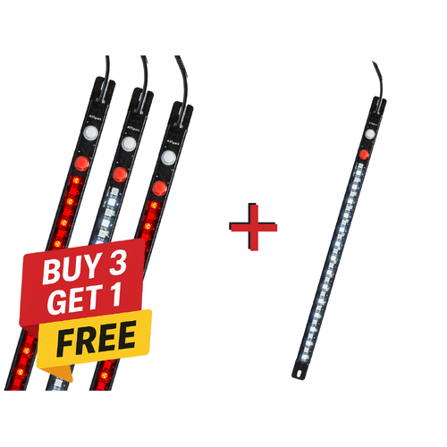 30cm LED Strip Light - 24V 4 PACK | Red & White | AllSpark