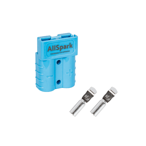 AllSpark 50A Blue Anderson Kit - Plug & 2 contacts for 8 AWG cable