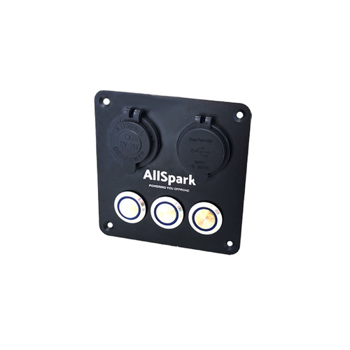 AllSpark 3 way push button switch panel