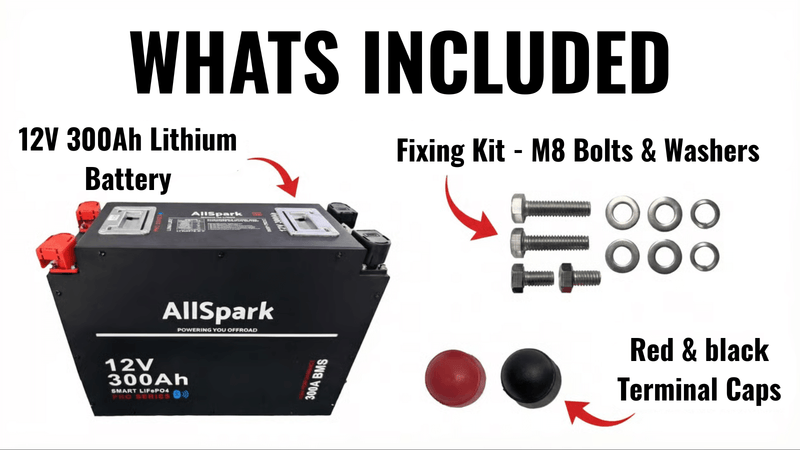 300Ah Slimline Lithium battery with Bluetooth AllSpark - Pro-series 12V