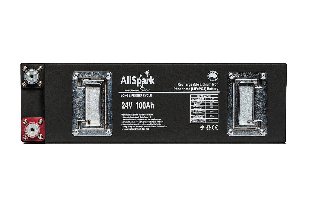 100ah 24V Lithium Battery Slimline AllSpark LiFePO4 Lithium