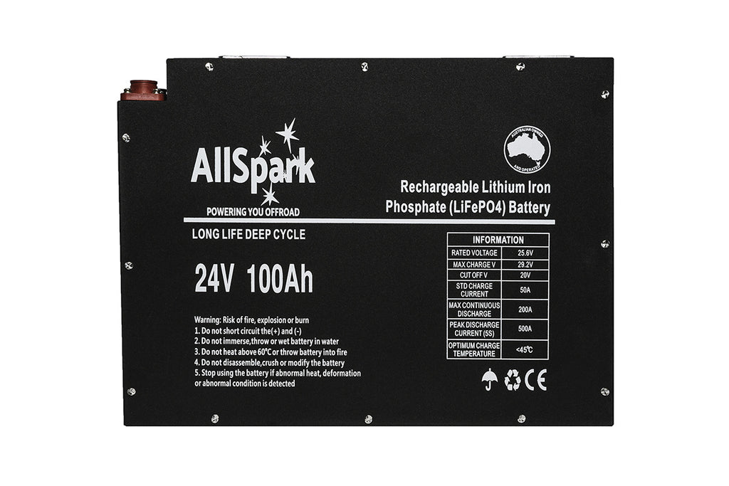 100ah 24V Lithium Battery Slimline AllSpark LiFePO4 Lithium