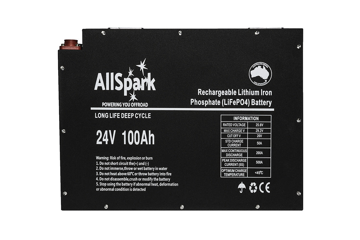 100ah 24V Lithium Battery Slimline AllSpark LiFePO4 Lithium