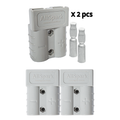 AllSpark 50A Grey Anderson Connector Plug - 2 Pack 6 AWG