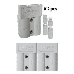 AllSpark 50A Grey Anderson Connector Plug - 2 Pack 6 AWG