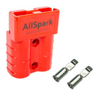 AllSpark 50A Red Anderson Connector Single Plug with contacts -  10-12 AWG