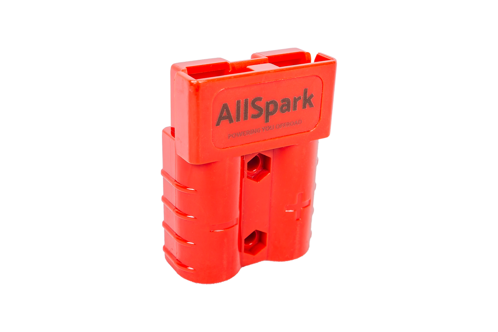 AllSpark 50A Red Anderson Connector Single Plug with contacts -  6 AWG