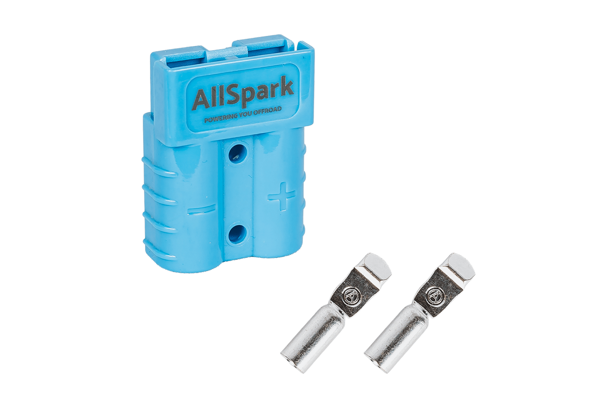AllSpark 50A Blue Anderson Kit - Plug & 2 contacts for 10-12AWG cable