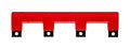 AllSpark Insulated Copper Busbar 4 tab Flush Mount