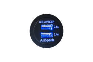 AllSpark Dual 2.4A USB Charging Socket with blue back light
