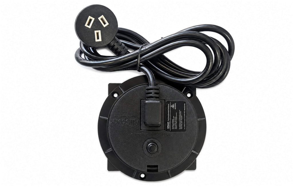 2 Outlet Power Board | Flush Mount | Black | Plug & Play GPO | AllSpark 