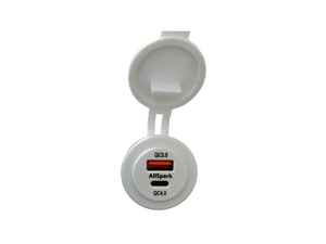AllSpark White QC3 USB + QC4 USB Type C PD 60W Charging Socket
