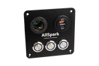 AllSpark 3 way push button switch panel with USB + CIG