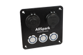 AllSpark 3 way push button switch panel with USB + CIG