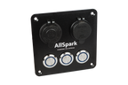 AllSpark 3 way push button switch panel with USB + CIG