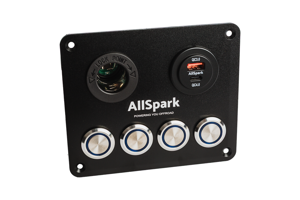 AllSpark 4 way push button switch panel