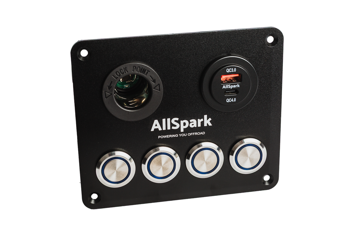 AllSpark 4 way push button switch panel