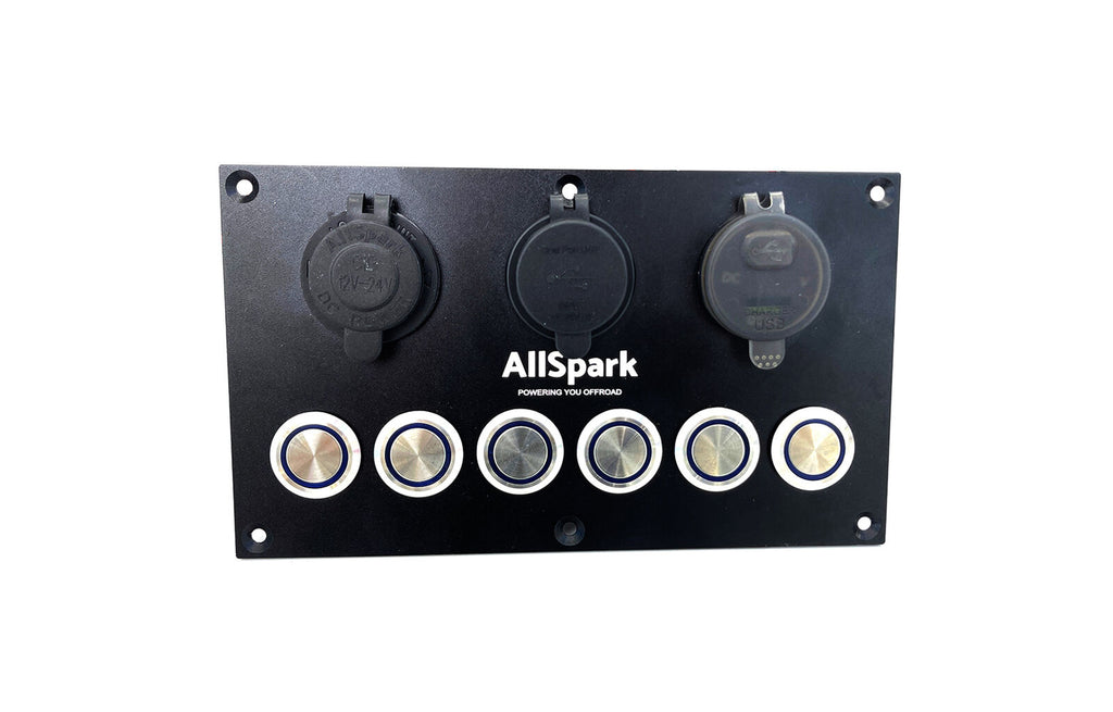 AllSpark 6 way push button switch panel