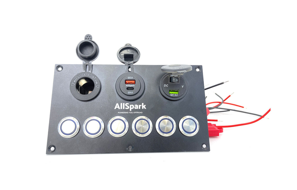 AllSpark 6 way push button switch panel