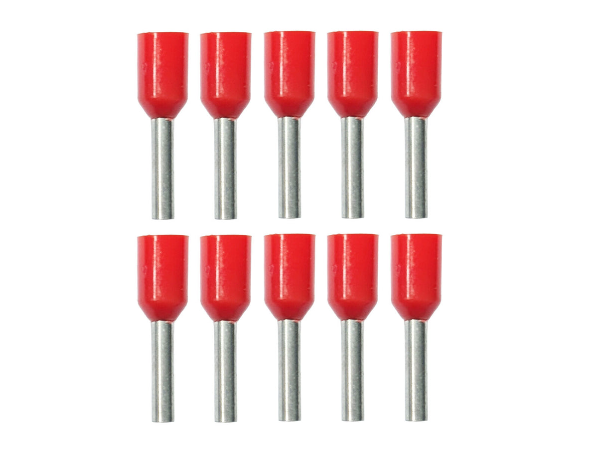 Bootlace Pin - Red 1mm2 - 10 Pack