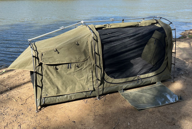Kulkyne Kampers - Mega 1100 XL King Single Swag + Deluxe Mattress