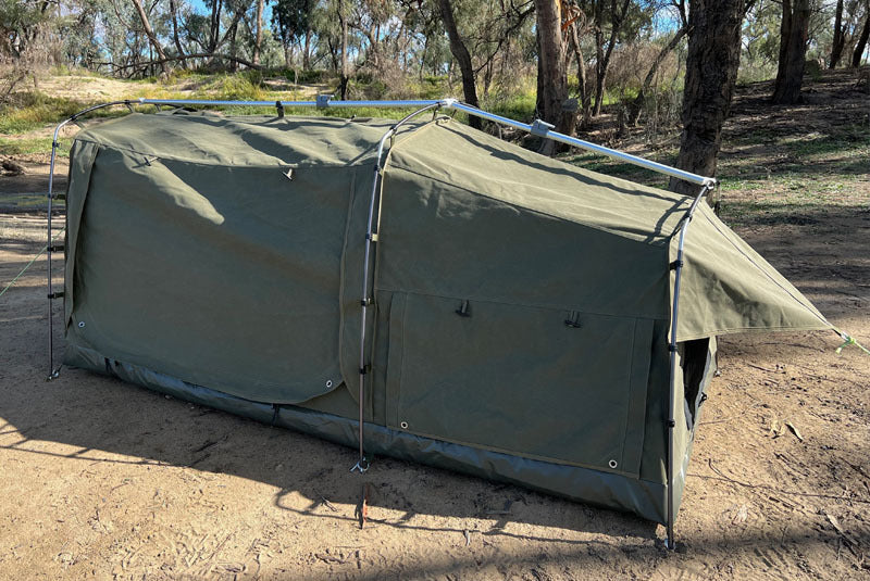 Kulkyne Kampers - Mega 1100 XL King Single Swag + Deluxe Mattress