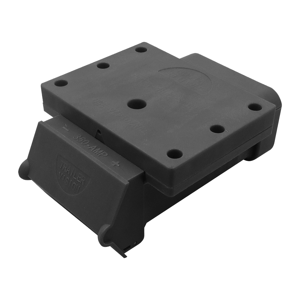 Trailer Vision 350A Black Exterior Connector Cover Assembly - Surface Mount