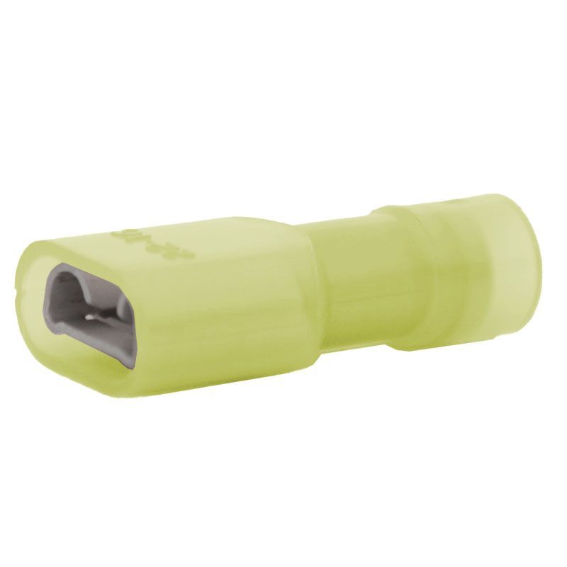 Yellow Blade Terminal Female - 6.3mm 10 Pack