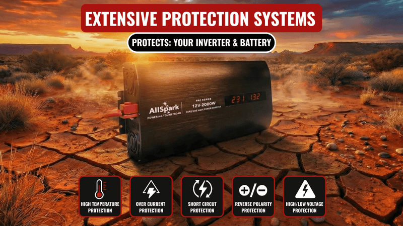 AllSpark 12V 2000 Watt PRO Series Pure Sine Wave Inverter
