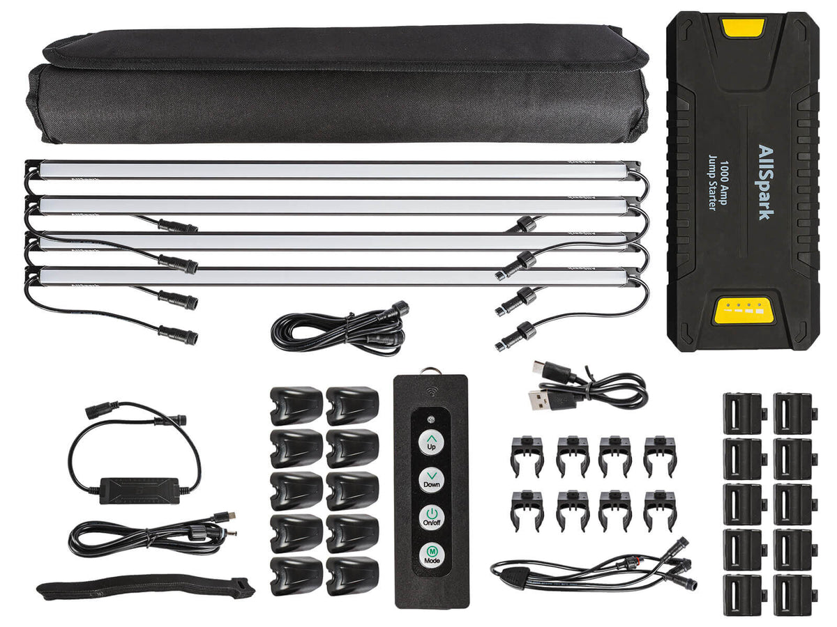 USB LED Light Strip Kit & Jump Starter | Power for up to 8 hours