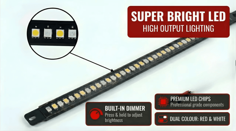 30cm LED Strip Light - Dimmable | 12V | Dual Colour Red & White | AllSpark